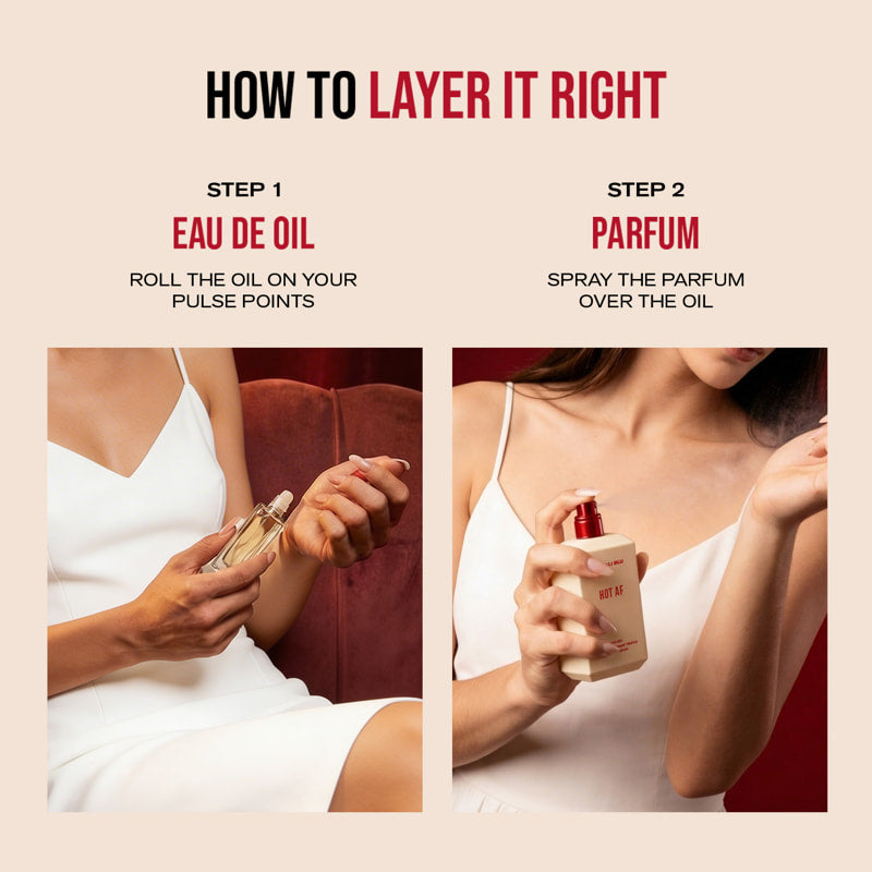 Instructions on how to layer perfume 