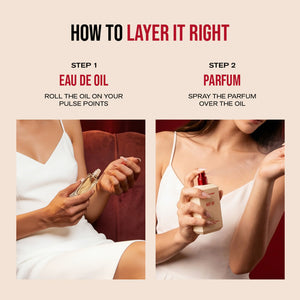 Instructions on how to layer perfume 