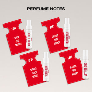 BLABLIBLU Travel Pack of 4 perfumes
