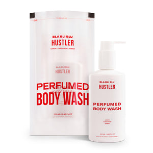 Two bottles of Bla Blu Blu Hustler Perfumed Body Wash.